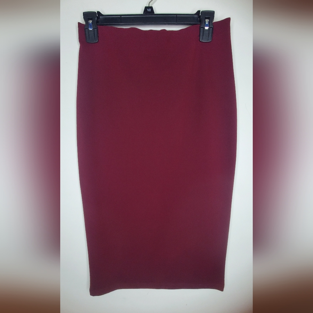 Search for Sanity Size S  Pencil Skirt In Burgundy Color